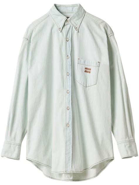 Miu Miu Chambray Denim Shirt 